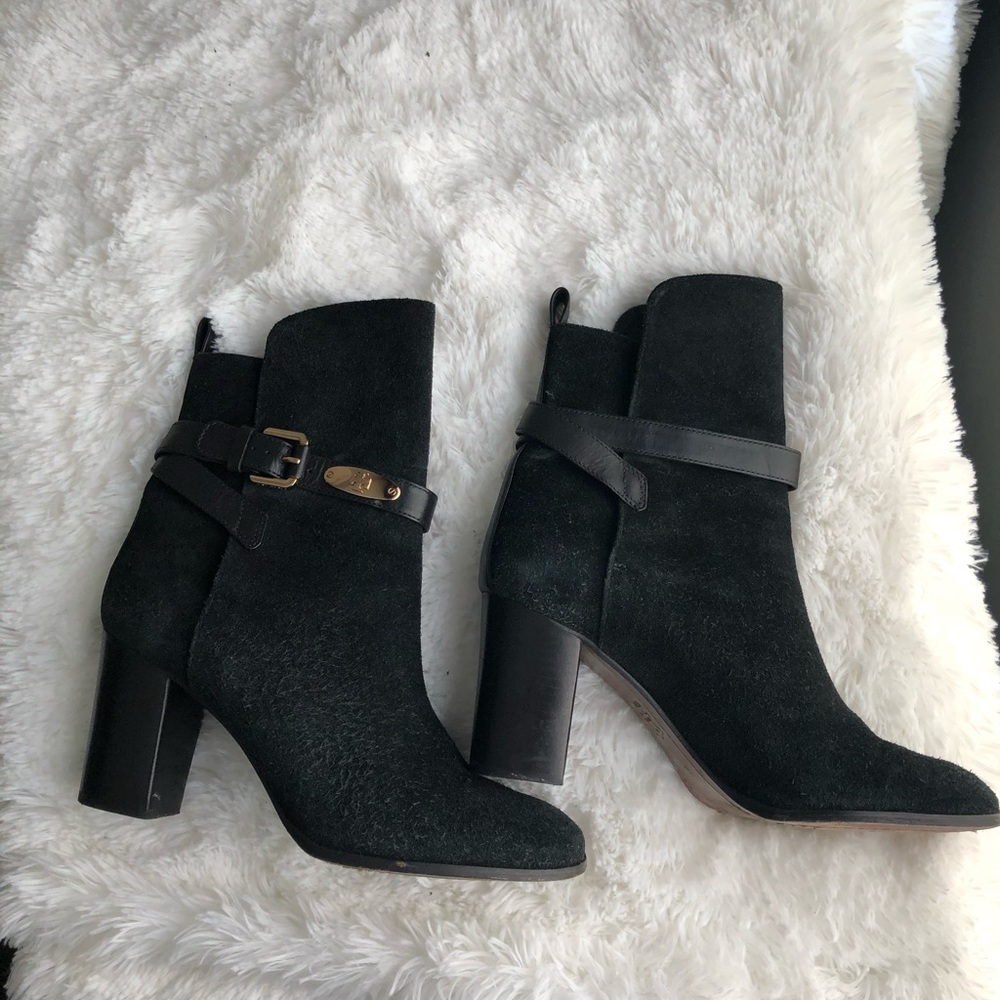Tory Burch black suede ankle boots - Picture 3 of 9